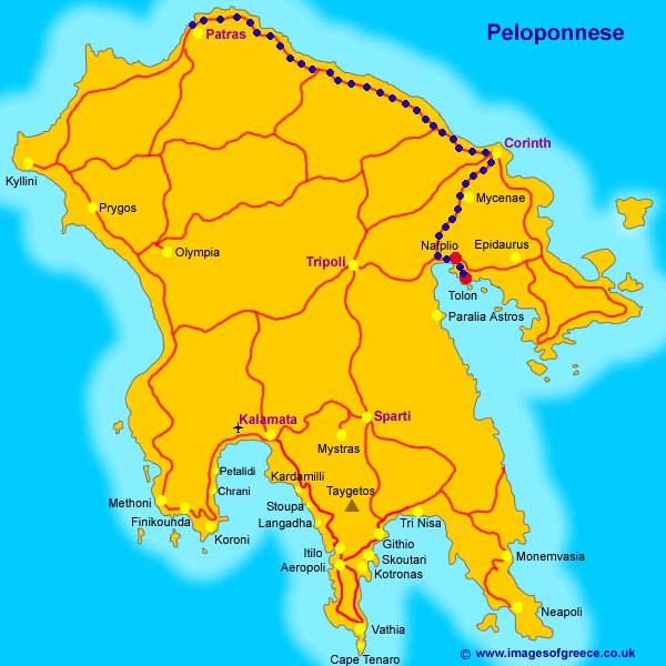 Mappa Peloponneso